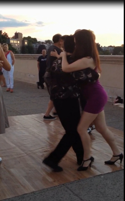 Seyyide and Clifton dancing Argentine tango