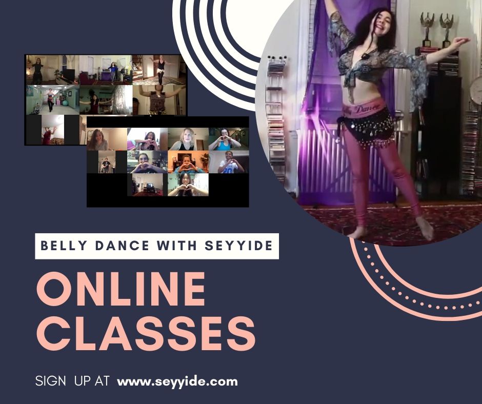 Seyyide with students of one of her bellydance classes